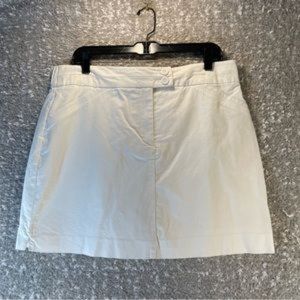 Coral Bay Women Skort Skirt White Size 14 Cotton Blend Pockets. Golf Tennis